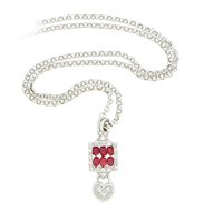 Collier Zancan Femme in Or blanc Rubino 1.0 Ct CLC1048 B - CLC1048 B